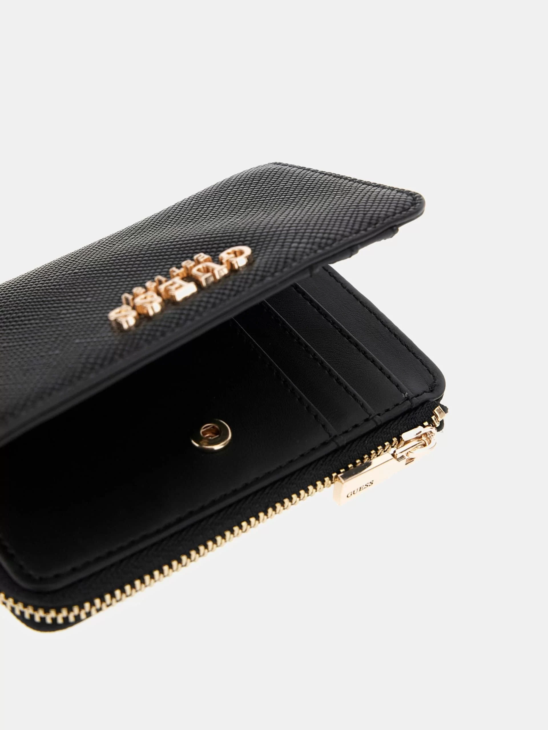 Guess Laurel Slg Zıp Arnd Card Case Kadın Siyah Cüzdan SWZG8500156-BLA