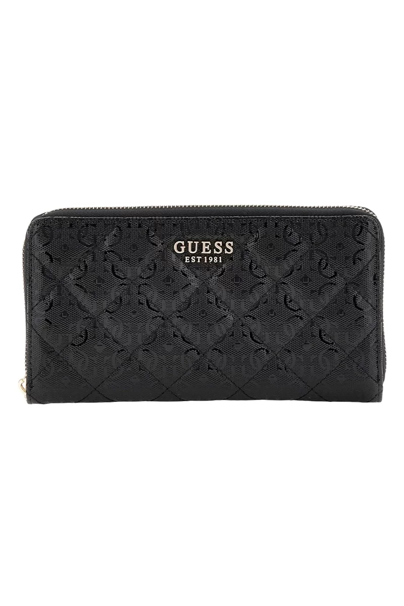 Guess Laurel Slg Cheque Organızer Kadın Siyah Cüzdan SWGG8500163-BLA