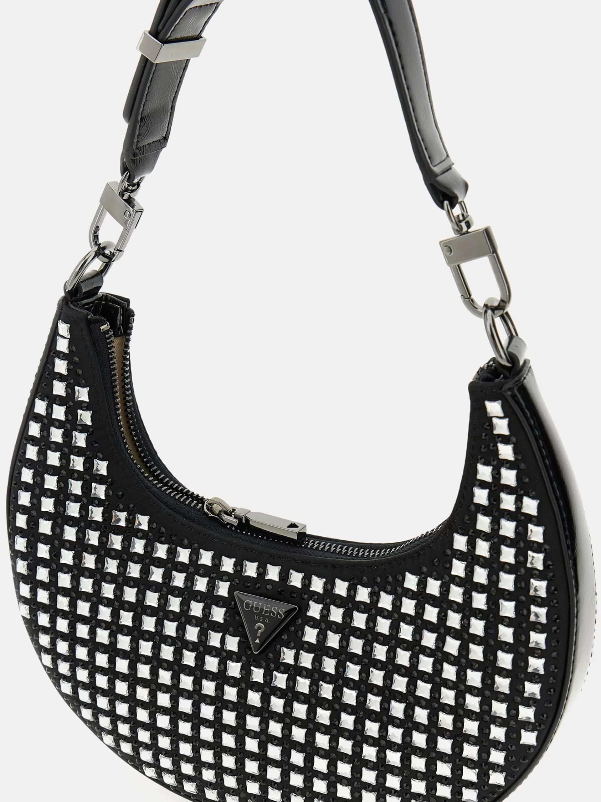 Guess Lua Small Hobo Kadın Siyah Omuz Çantası HWIM9205010-BLA