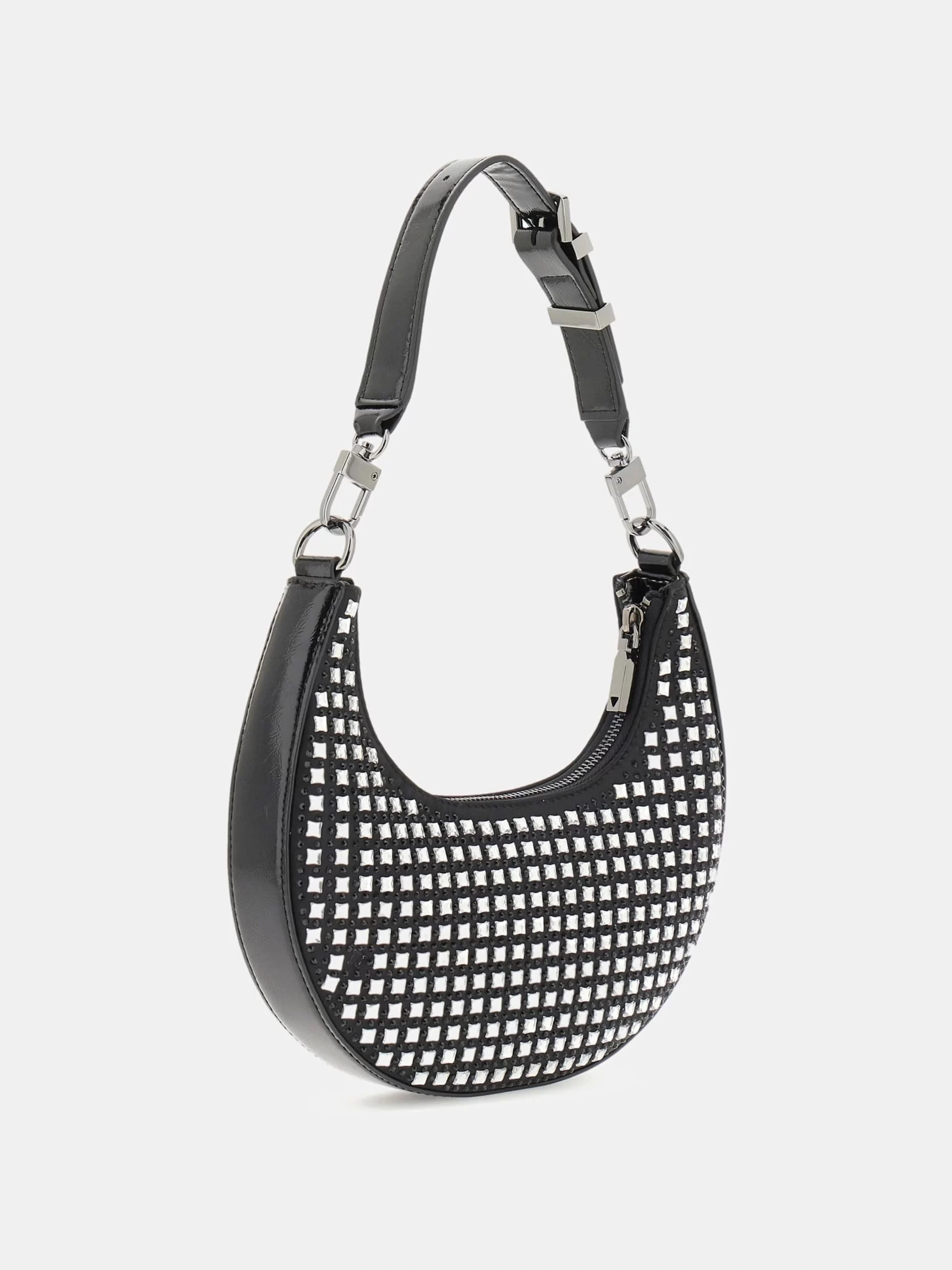 Guess Lua Small Hobo Kadın Siyah Omuz Çantası HWIM9205010-BLA