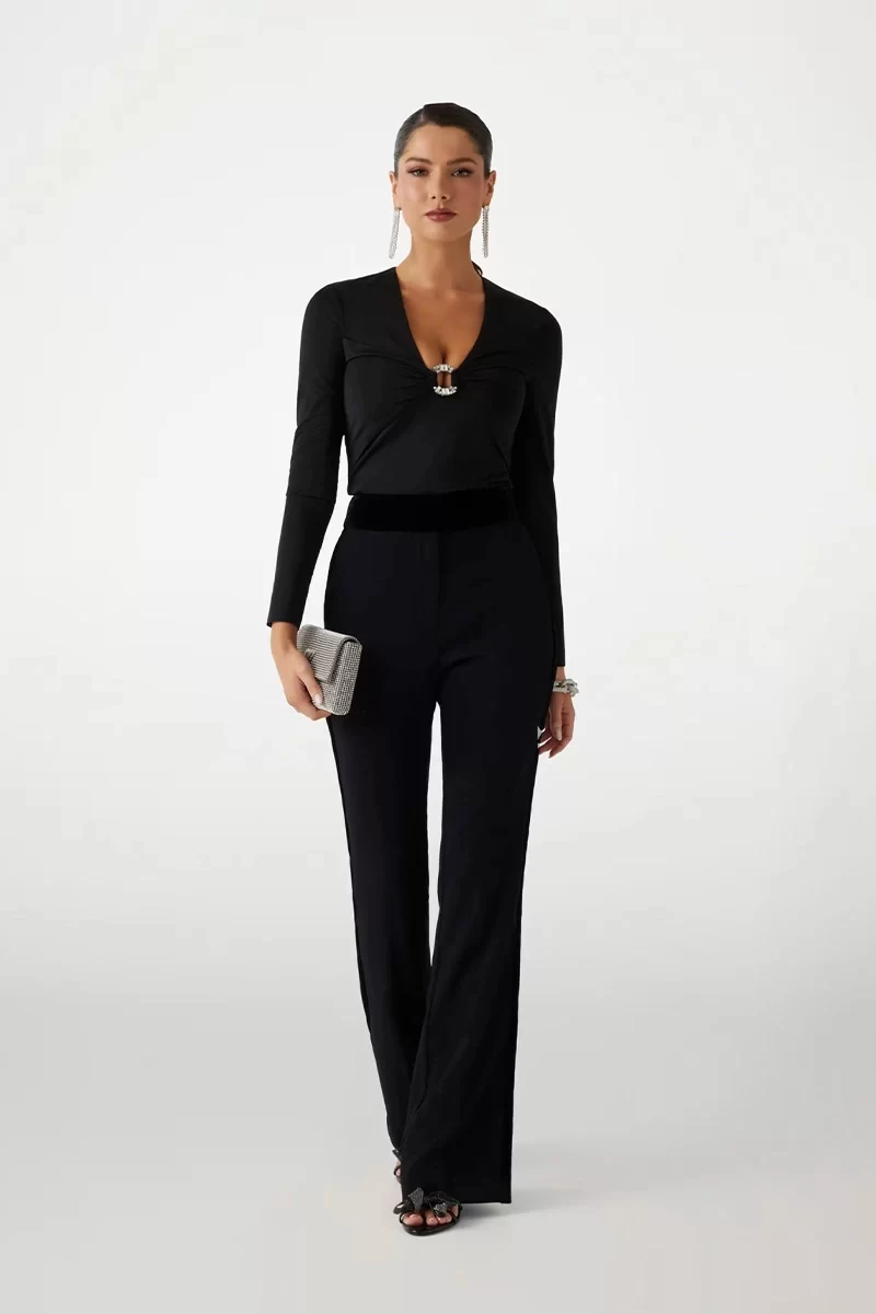 Guess Izzıe Top Kadın Siyah Bluz 5RGP126259A-JBLK