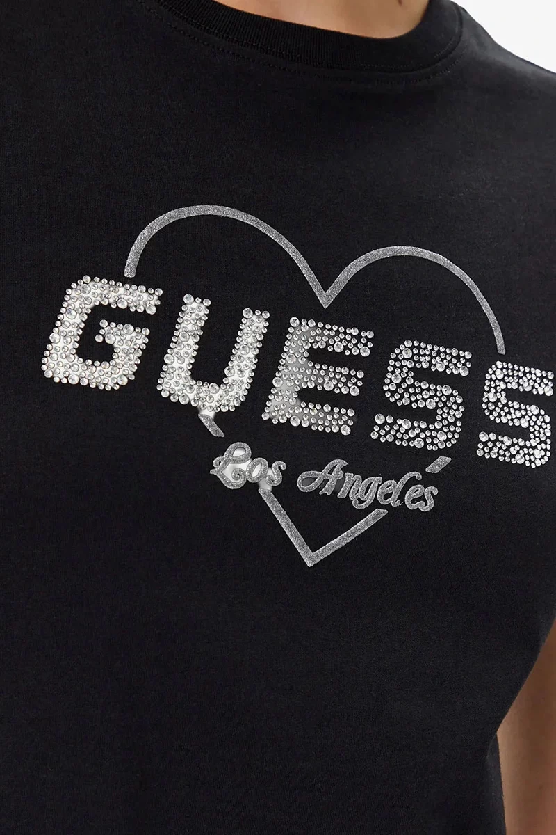 Guess Narcıso Cn T-Shırt Kadın Siyah T-Shirt V5GI10K9RM1-JBLK