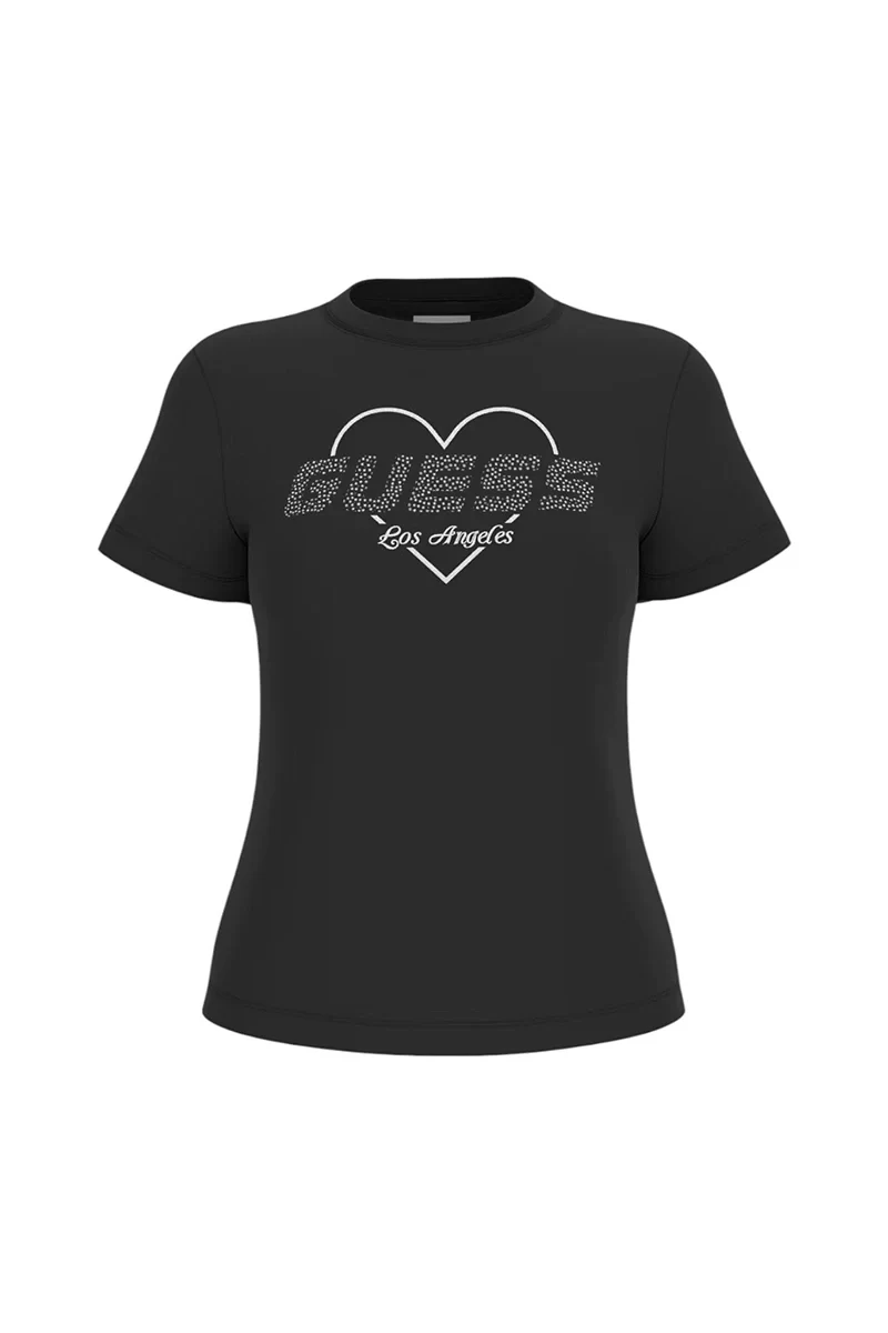 Guess Narcıso Cn T-Shırt Kadın Siyah T-Shirt V5GI10K9RM1-JBLK