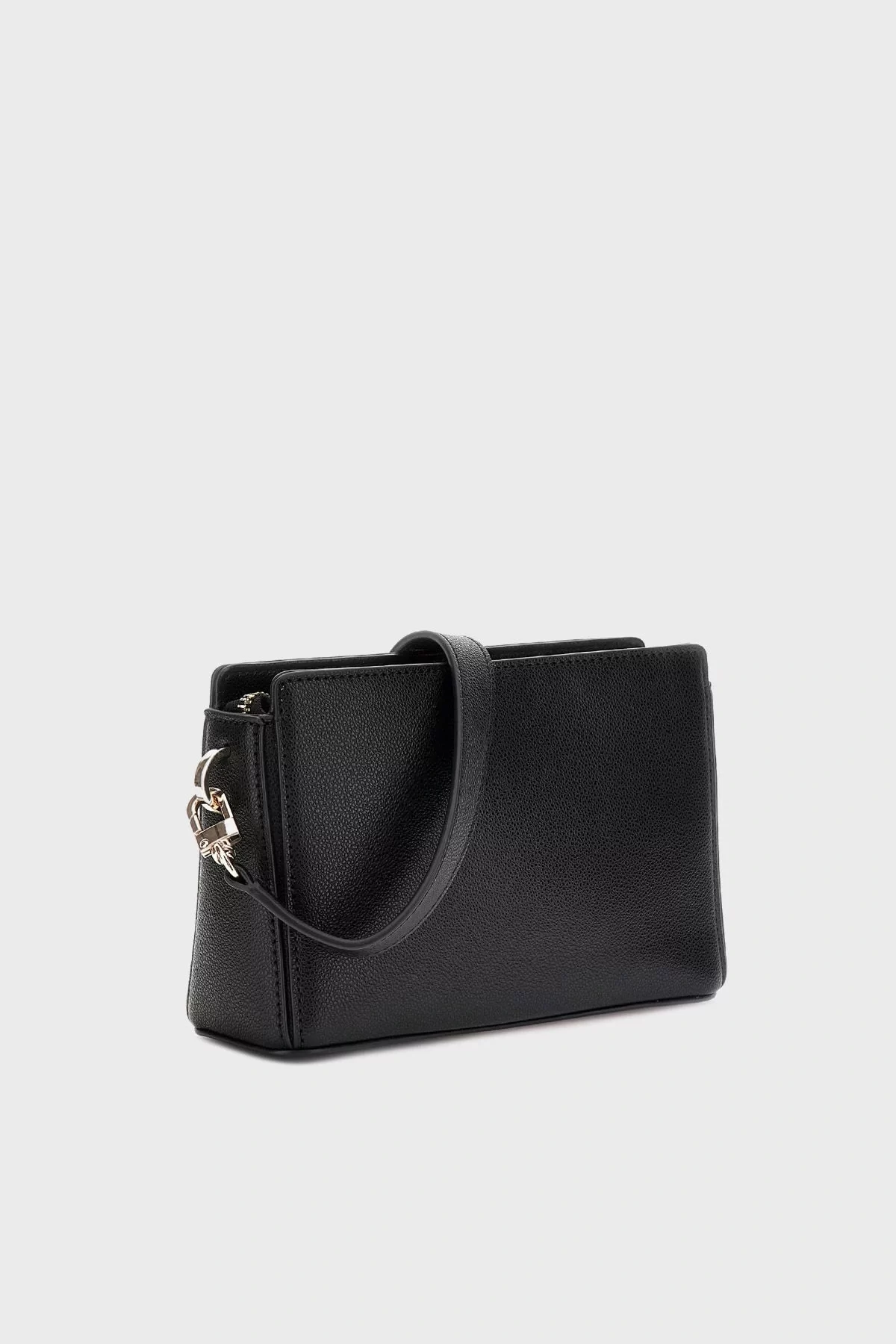 Guess Nastra Mını Crossbody Top Zıp Kadın Siyah Mini Çanta HWBG9637720-BLA
