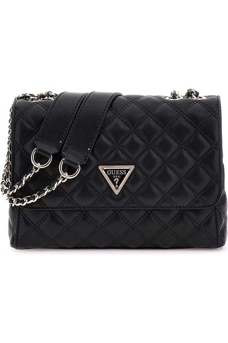 Guess Gıully 2 Cmprtmnt Cnvrtble Flp Kadın Siyah Çapraz Çanta HWQG8748200-BLA
