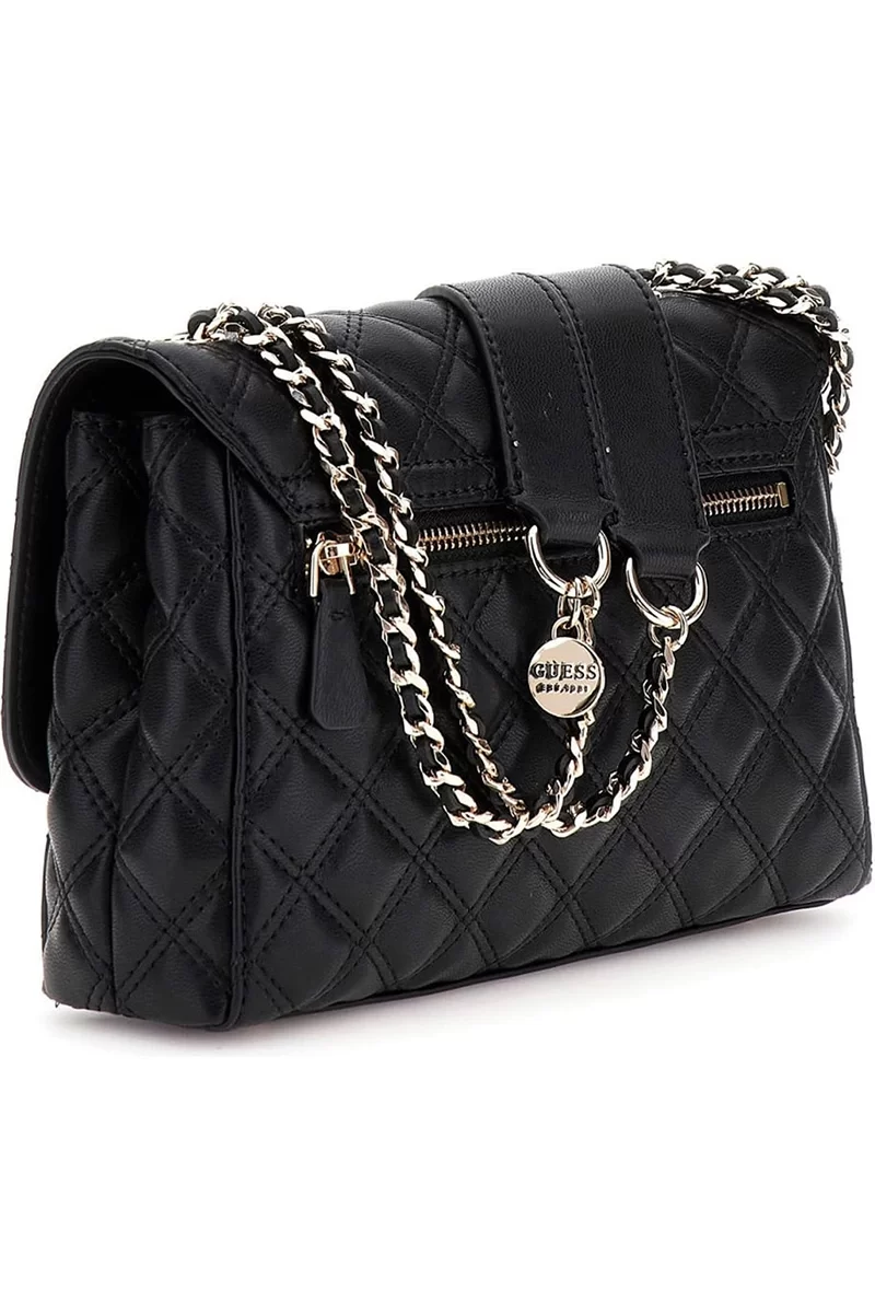 Guess Gıully 2 Cmprtmnt Cnvrtble Flp Kadın Siyah Çapraz Çanta HWQG8748200-BLA