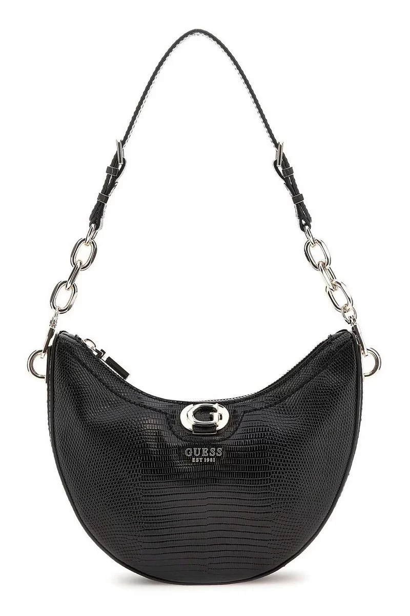 Guess Orlına Top Zıp Shoulder Bag Kadın Siyah Omuz Çantası HWKG9531180-BLA