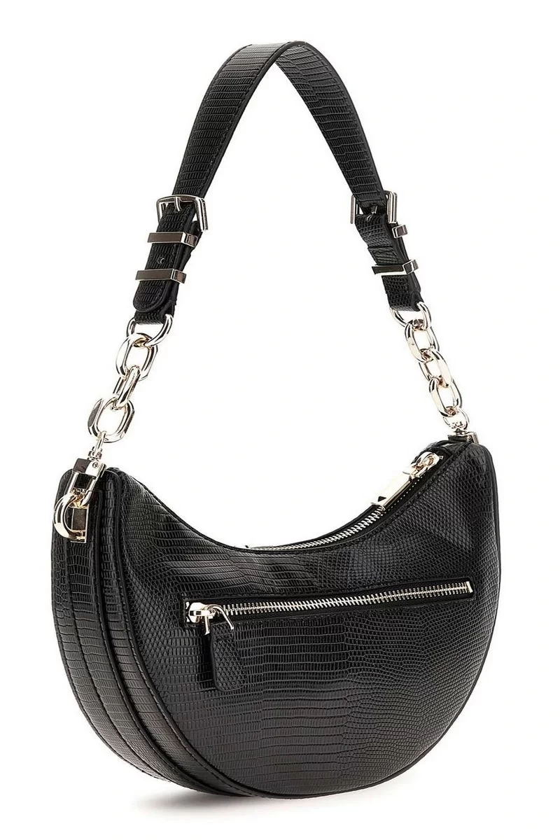 Guess Orlına Top Zıp Shoulder Bag Kadın Siyah Omuz Çantası HWKG9531180-BLA