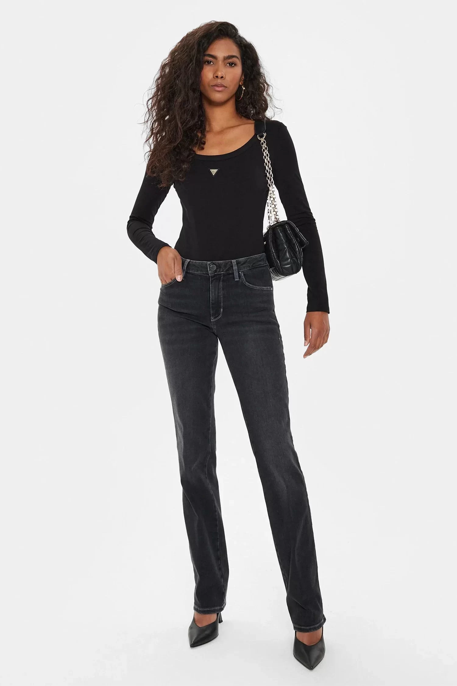 Guess Sexy Straıght Power Kadın Siyah Jeans W4YA0ID5DY1-C0UN