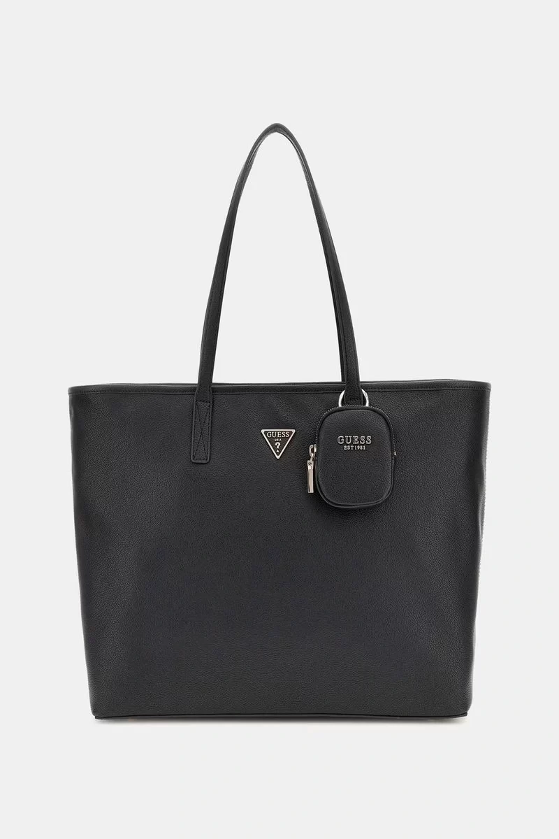 Guess Power Play Large Tech Tote Kadın Siyah Omuz Çantası HWBG9006240-BLA