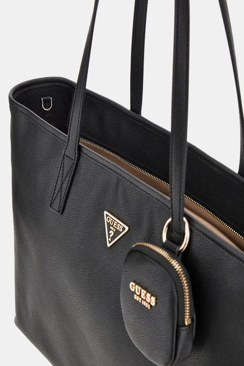 Guess Power Play Large Tech Tote Kadın Siyah Omuz Çantası HWBG9006240-BLA