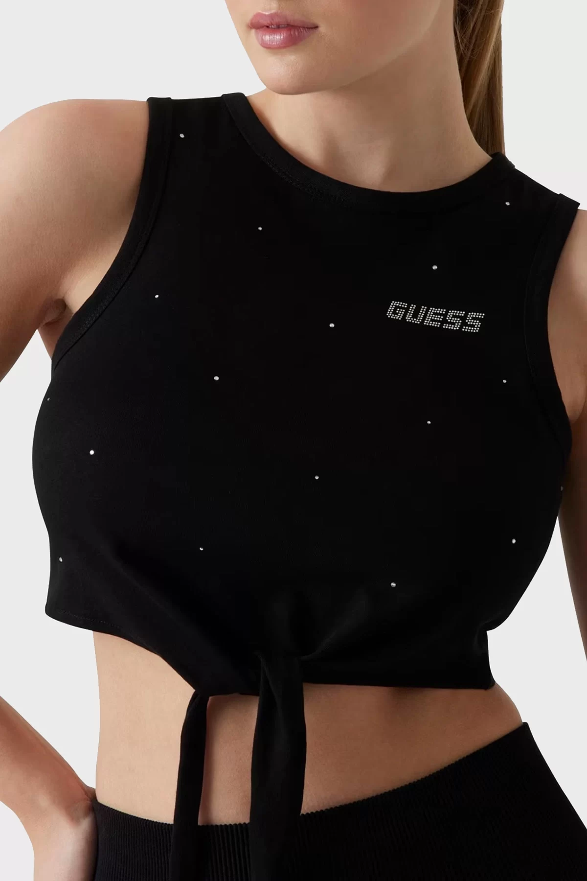 Guess Kadın Siyah Primula Taş Detaylı Atlet