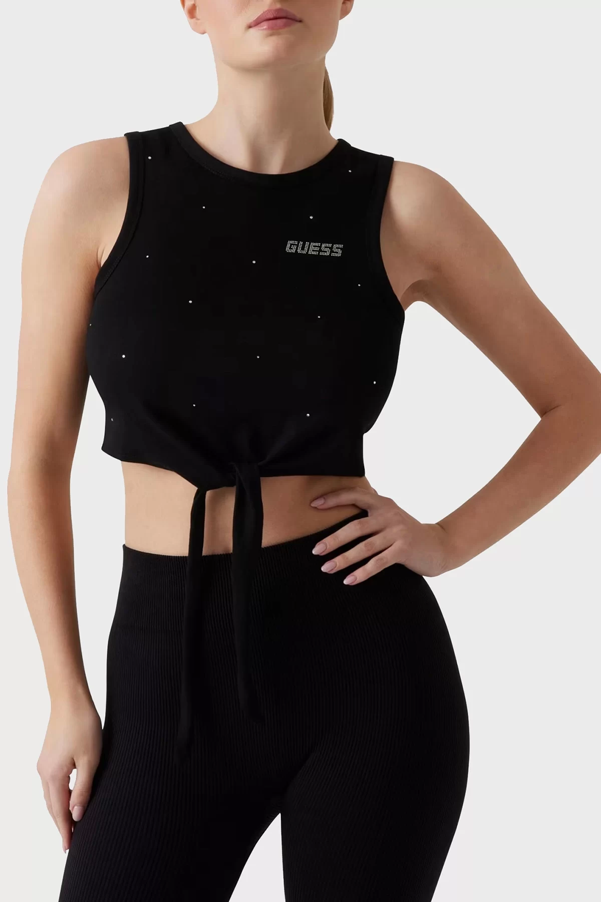 Guess Kadın Siyah Primula Taş Detaylı Atlet