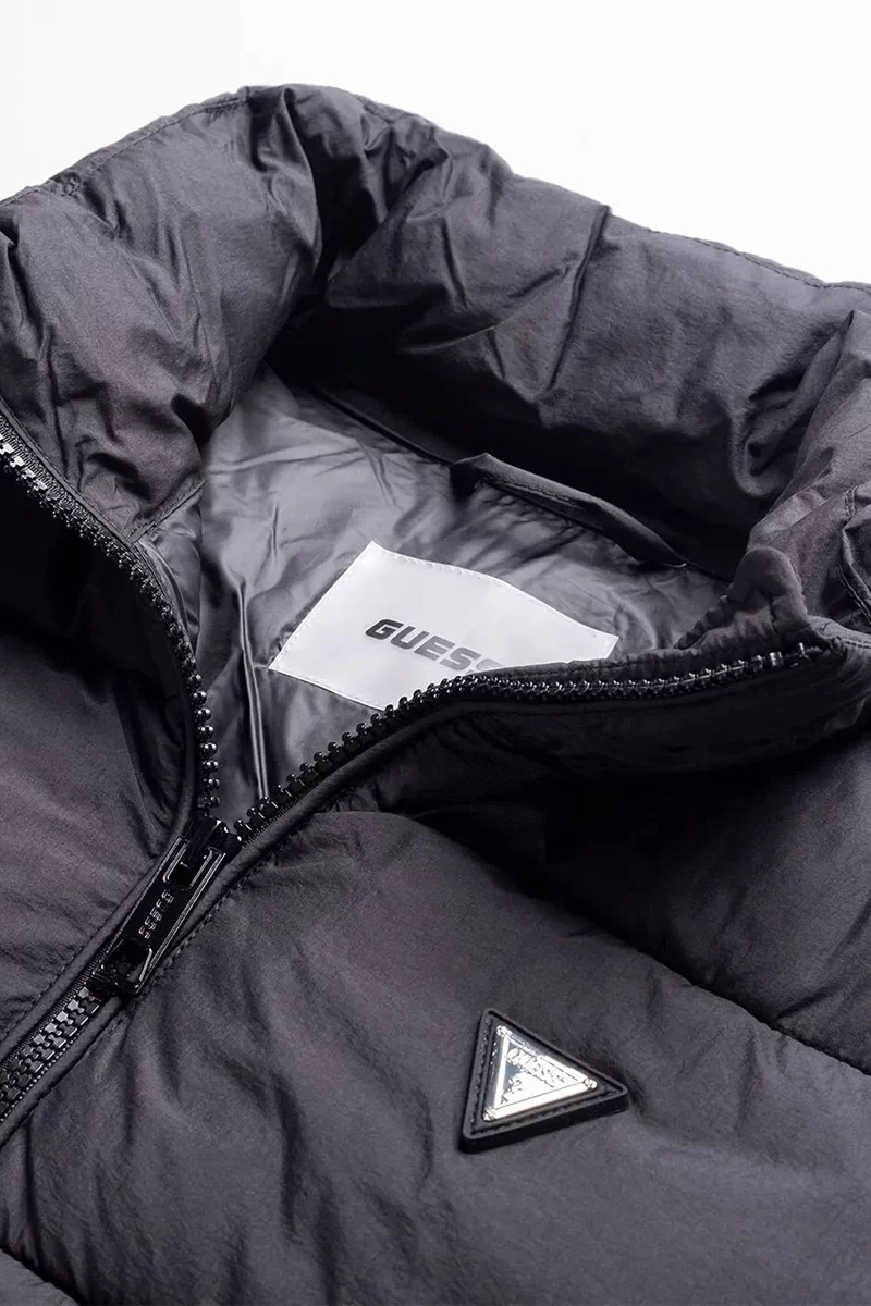 Guess New Claudıa Lıght Puffer Jacke Kadın Siyah Mont V4YL03WFUD0-JBLK