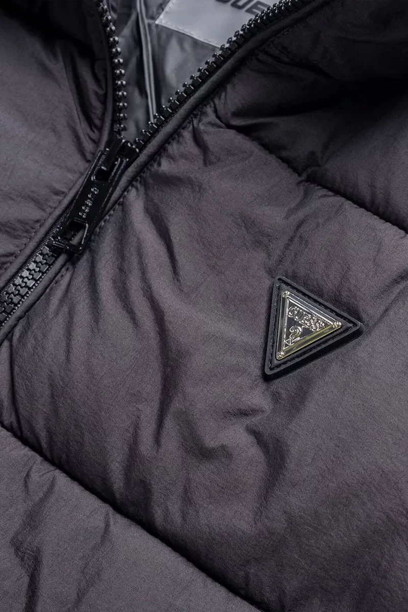 Guess New Claudıa Lıght Puffer Jacke Kadın Siyah Mont V4YL03WFUD0-JBLK