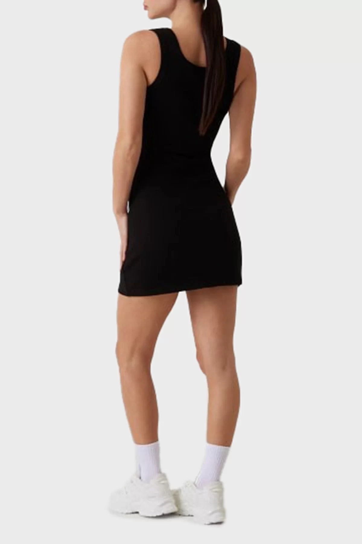 Guess Sunflower Rıb Dress Kadın Siyah Elbise V5GK06K8RT2-JBLK