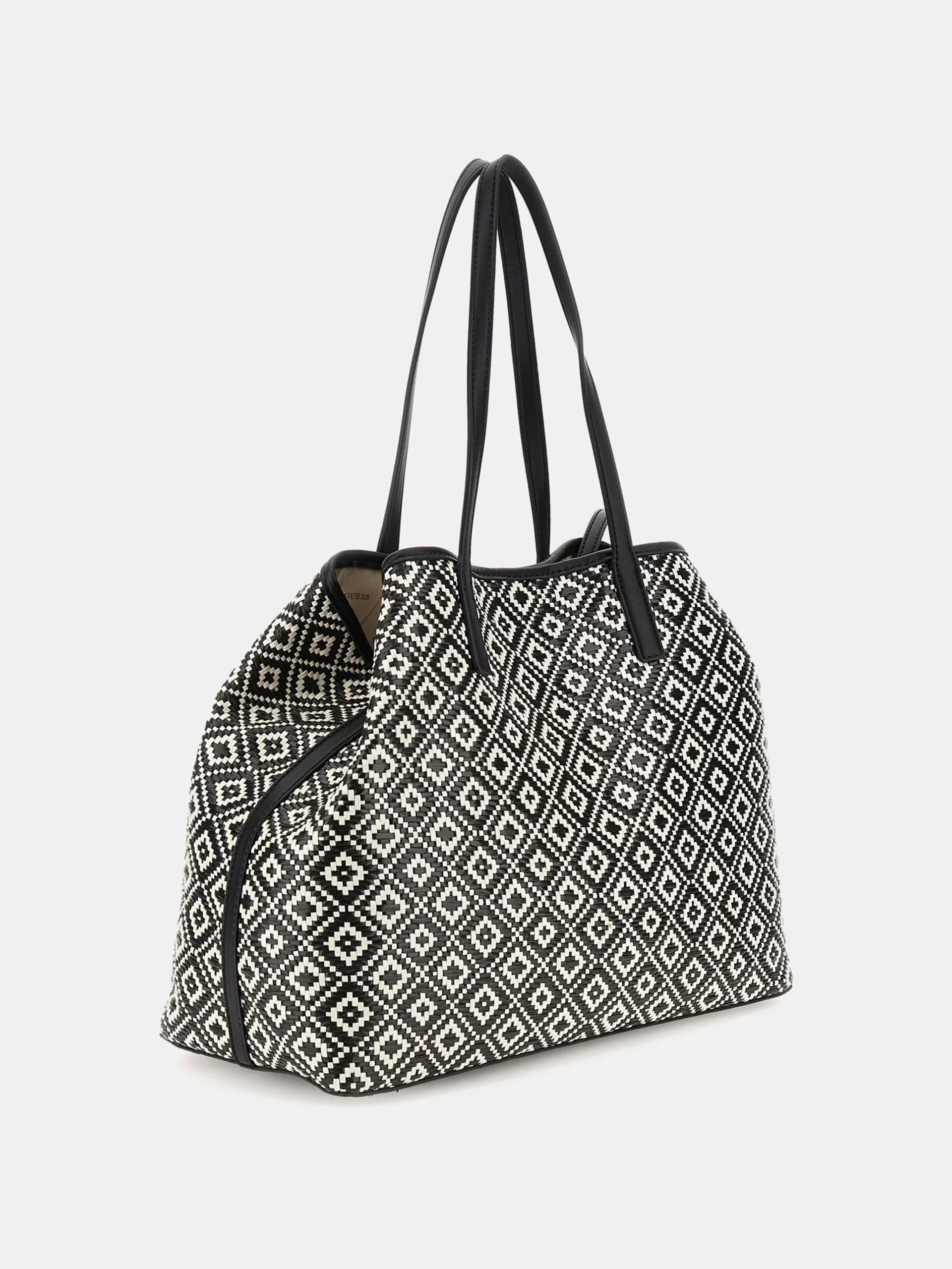 Guess Kadın Siyah Vikky II Büyük Tote Çanta