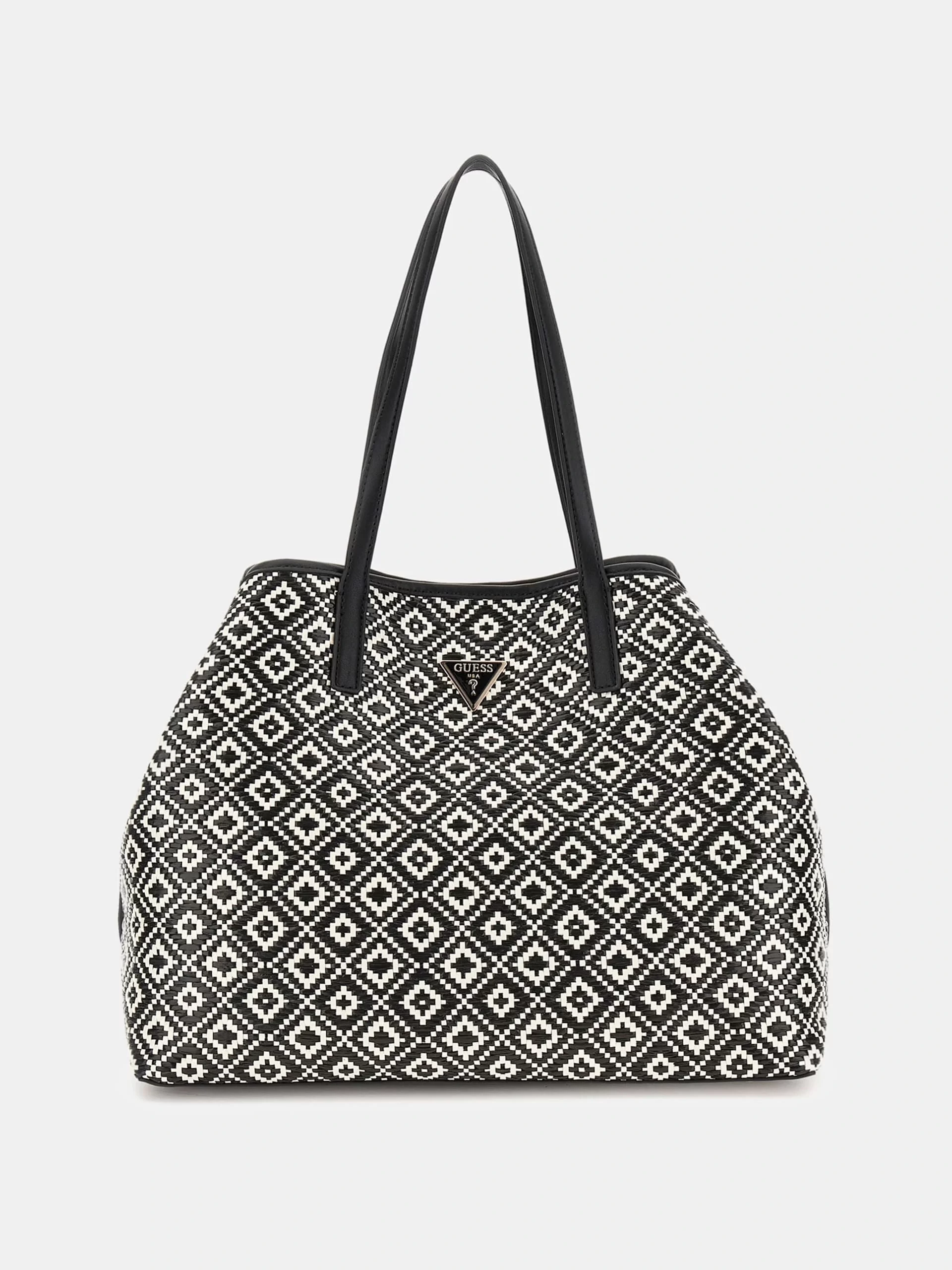 Guess Kadın Siyah Vikky II Büyük Tote Çanta