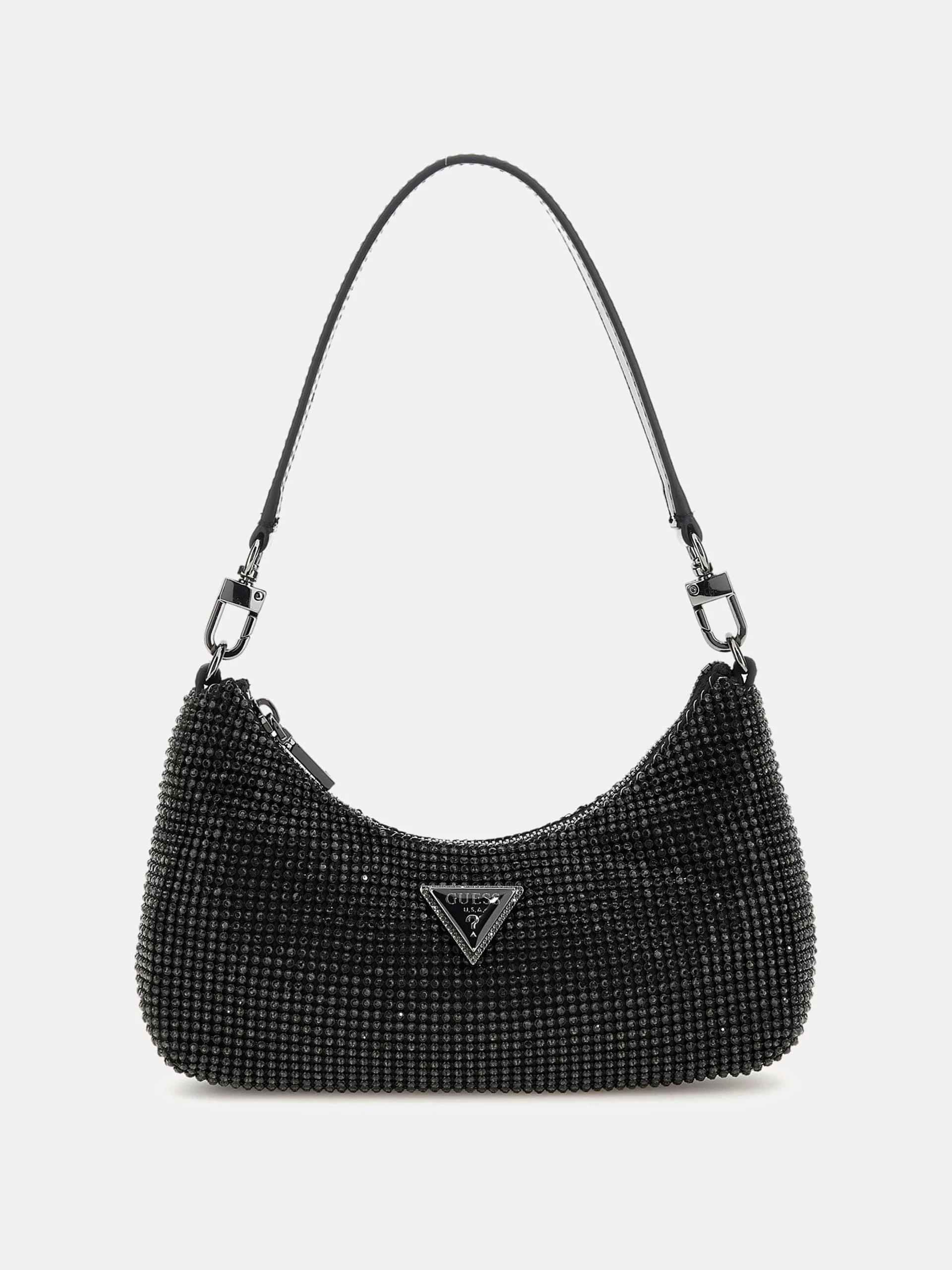 Guess Zalına Mını Top Zıp Shldr Bag Kadın Siyah Omuz Çantası HWRB9350720-BLA
