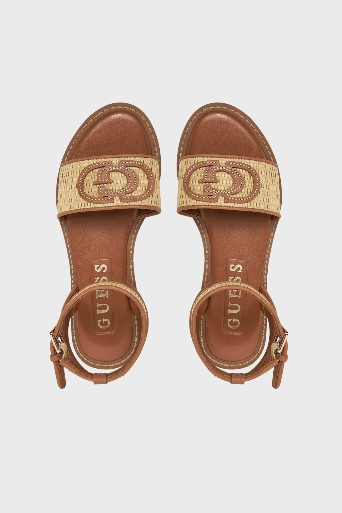 Guess Sıyona Kadın Kahverengi Sandalet FLJSIYFAB03-NATU