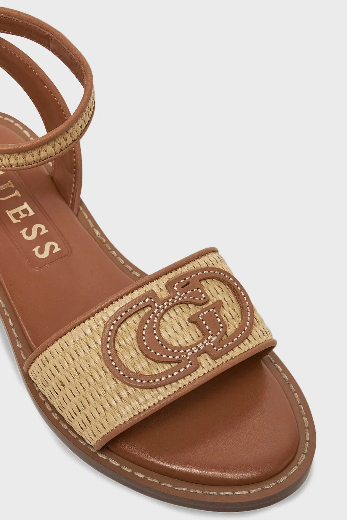 Guess Sıyona Kadın Kahverengi Sandalet FLJSIYFAB03-NATU