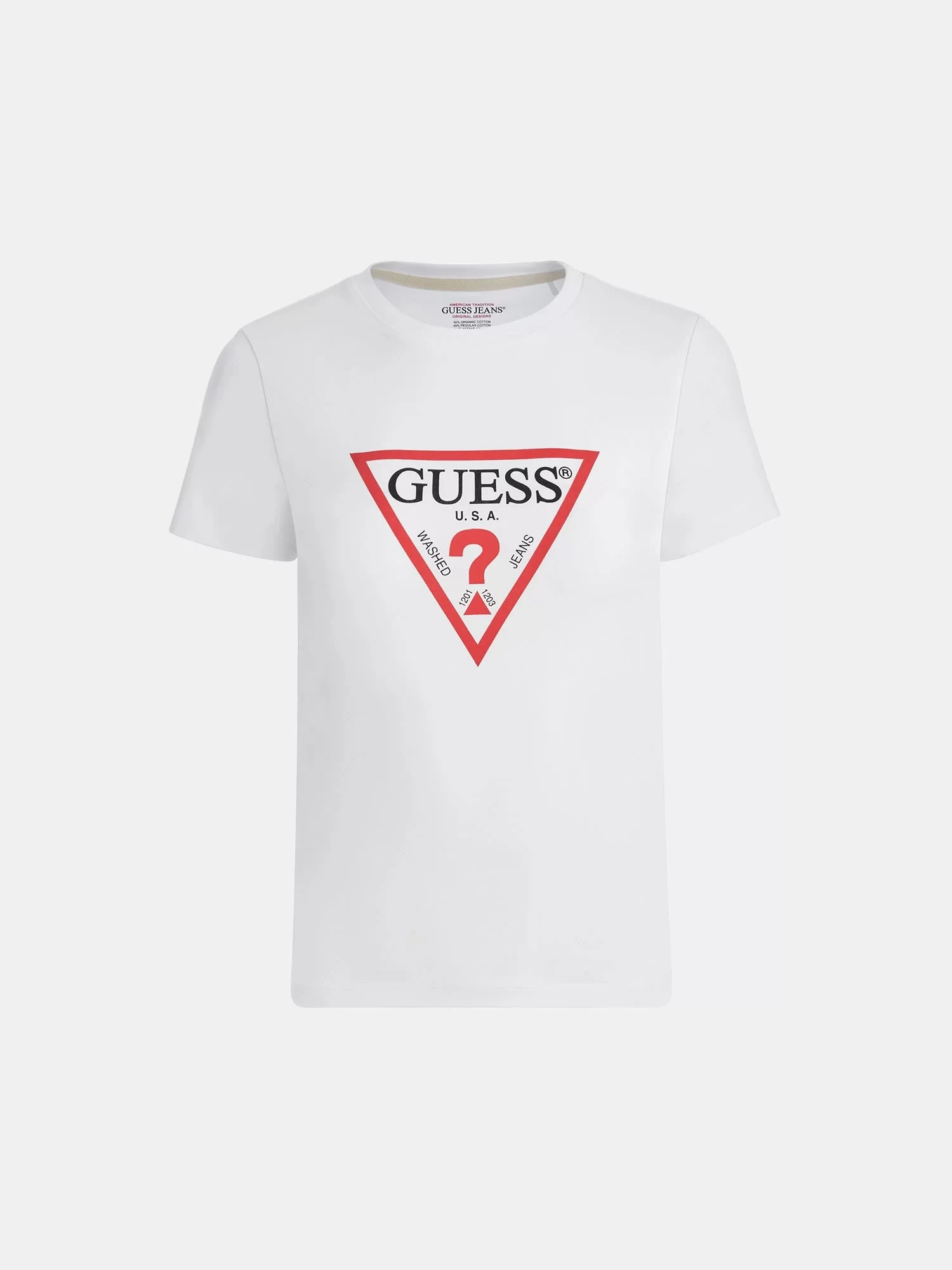 Guess jeans Gj Ss Cn Slım Iconıc Tee Kadın Beyaz T-Shirt W4YI04J1314-G011