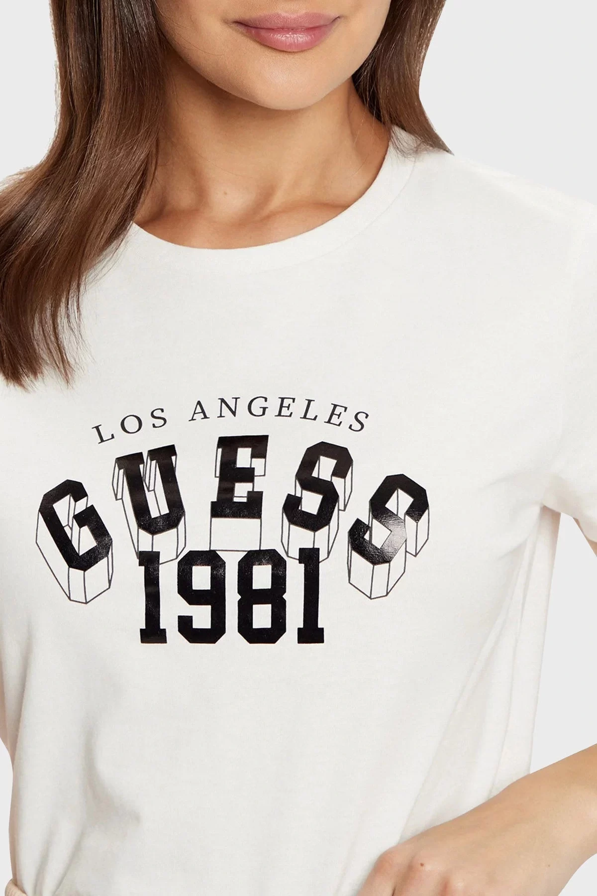 Guess Martına Ss T-Shırt Kadın Krem T-Shirt V5RI06I3Z14-G6K5