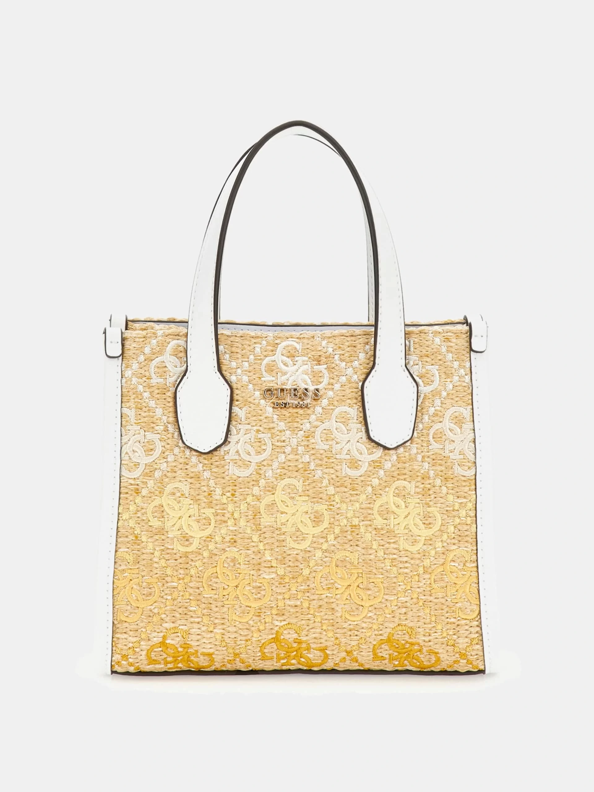 Guess Kadın Sarı Silvana İki Bölmeli Mini Tote Çanta
