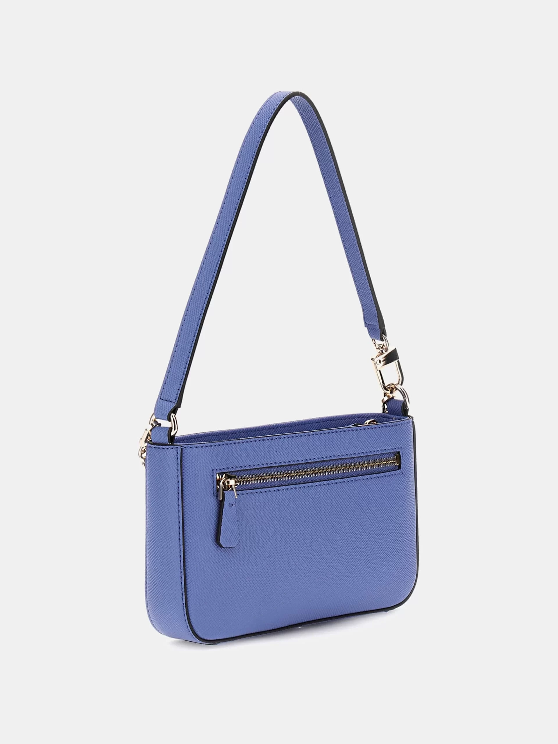 Guess Kadın Mavi Noelle Mini Üstten Fermuarlı Omuz Çant