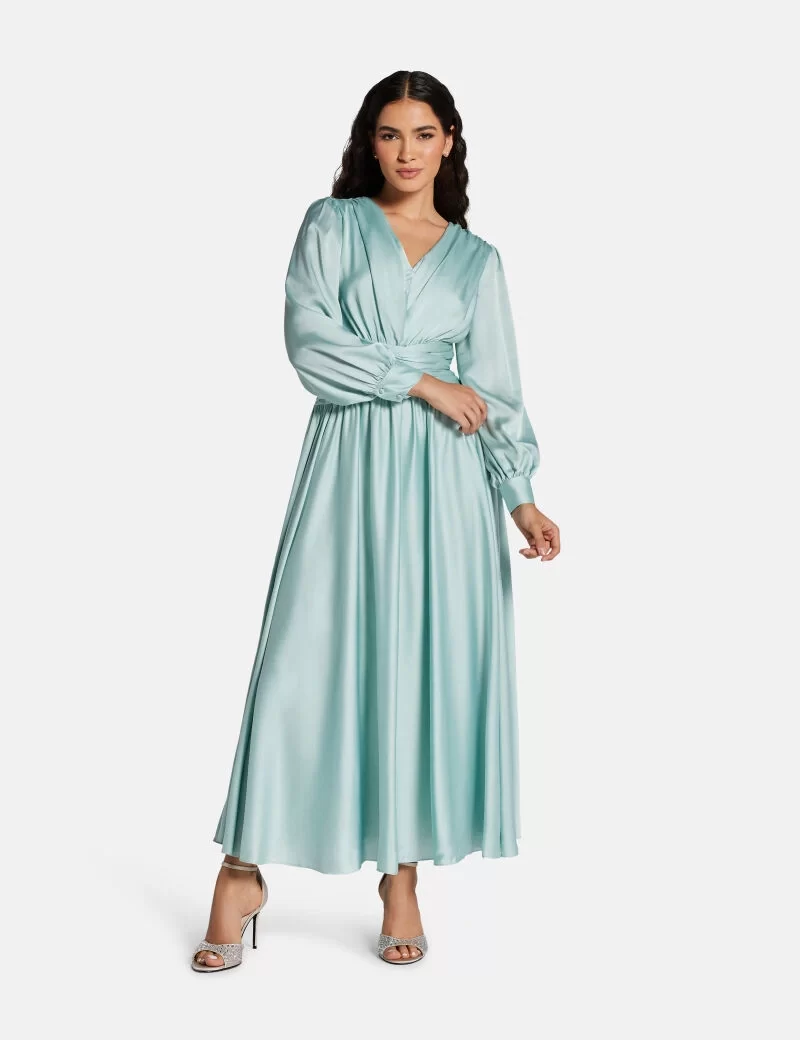 Guess Kadın Yeşil Helena  Maksi Elbise