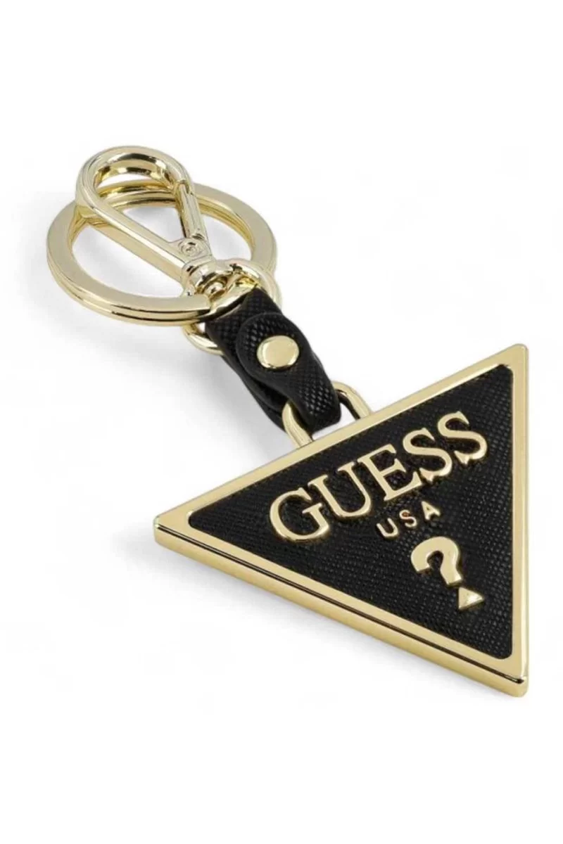 Guess Saffıano Trıangle Keyrıng Kadın Siyah Anahtarlık RW7421P2201-BLA