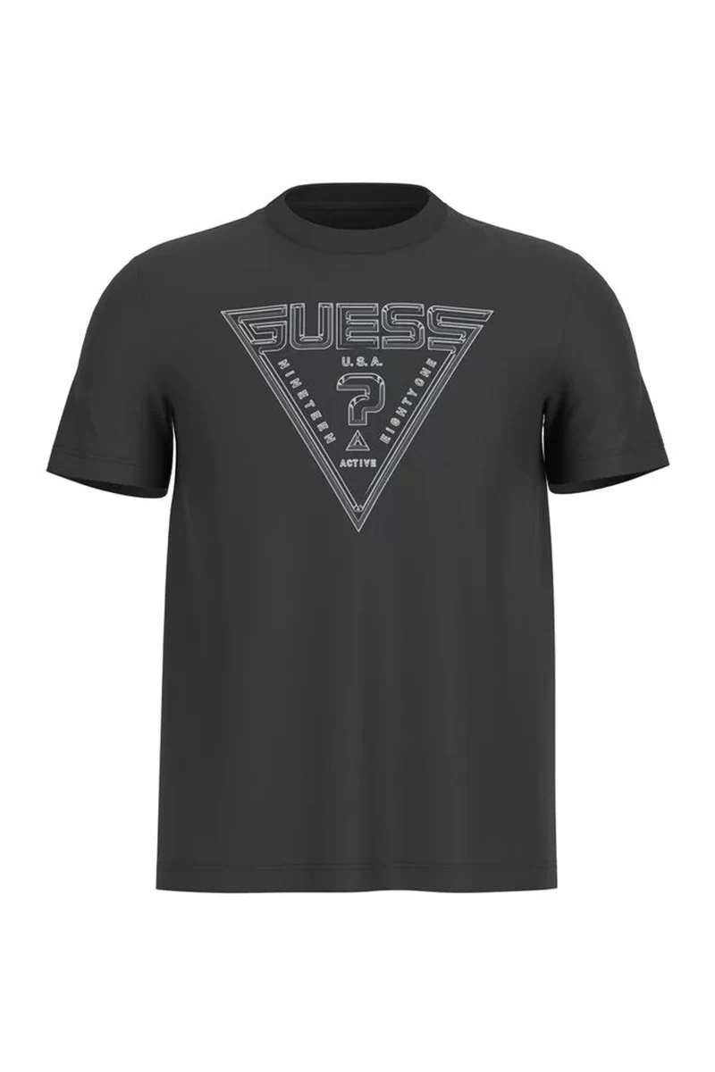 Guess Westly Cn T-Shırt Erkek Siyah T-Shirt Z5RI12J1314-JBLK