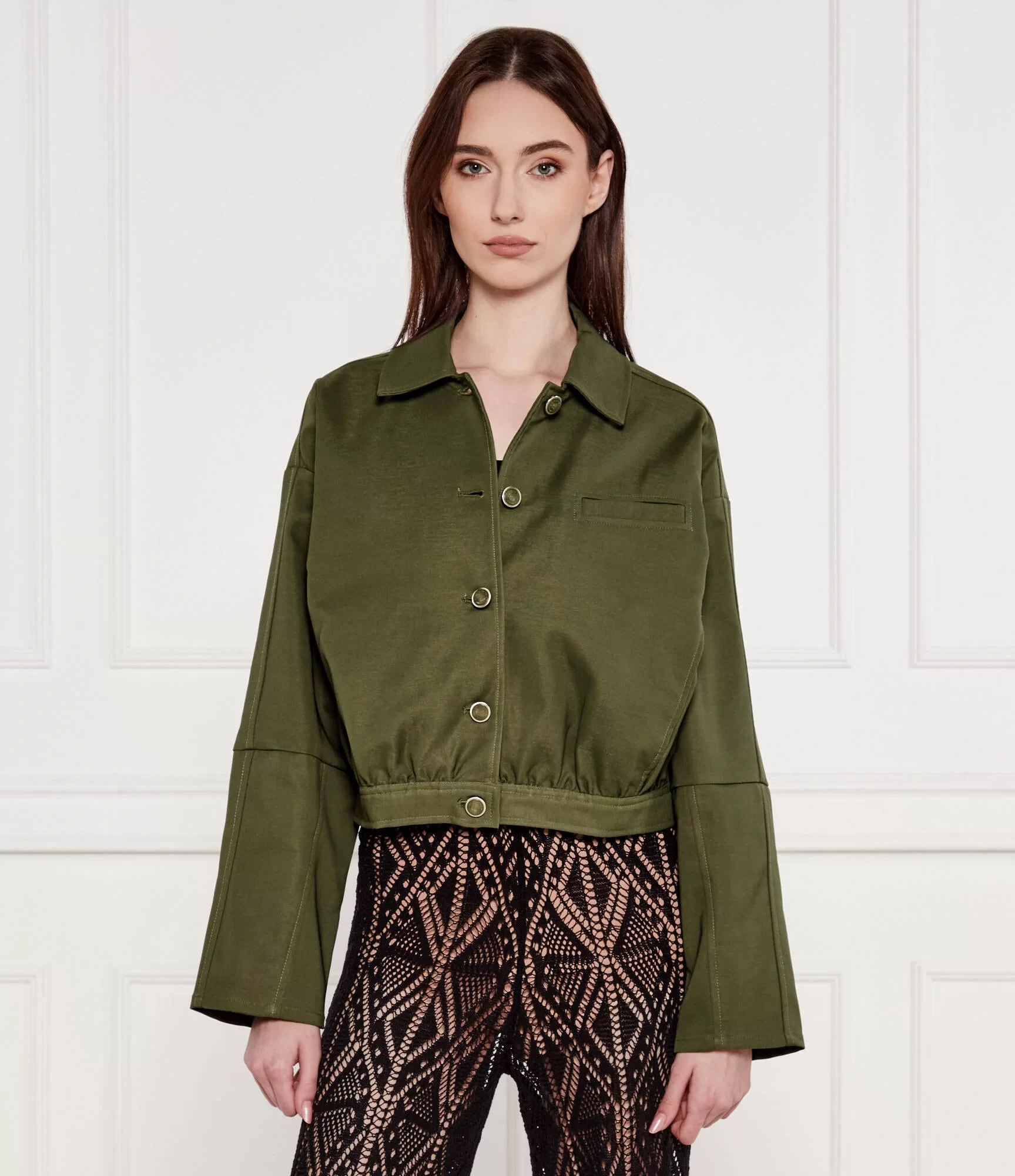 Guess Ls Rıan Twıll Jkt Kadın Yeşil Ceket W5GL27WH872-A838