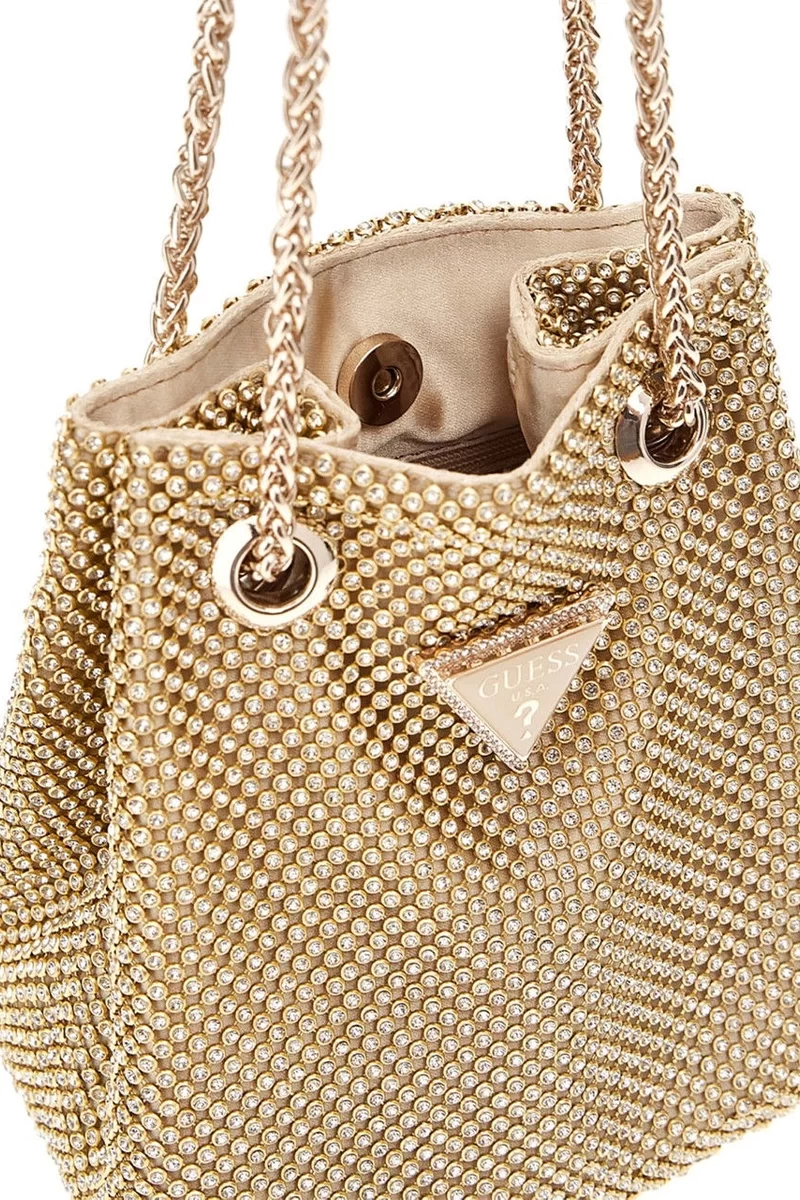 Guess Zalına Pouch Kadın Sarı Mini Çanta HWRP9350750-GOL
