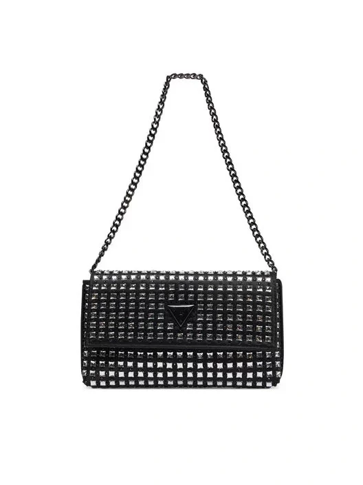 Guess Zalına Flap Clutch Kadın Siyah Omuz Çantası HWIM9350700-BLA