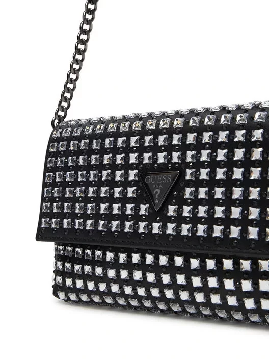 Guess Zalına Flap Clutch Kadın Siyah Omuz Çantası HWIM9350700-BLA
