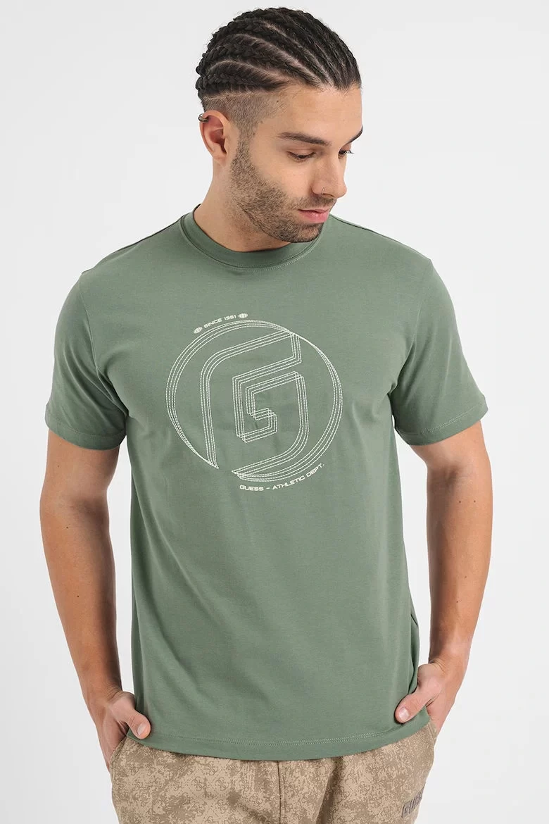 Guess Kefka Cn T-Shırt Erkek Yeşil T-Shirt Z5RI01J1314-G8AW
