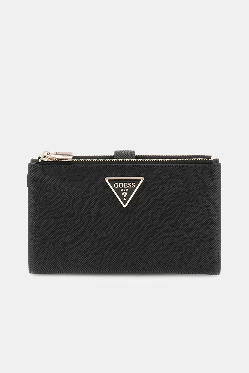 Guess Laurel Slg Dbl Zıp Organızer Kadın Siyah Cüzdan SWZG8500157-BLA