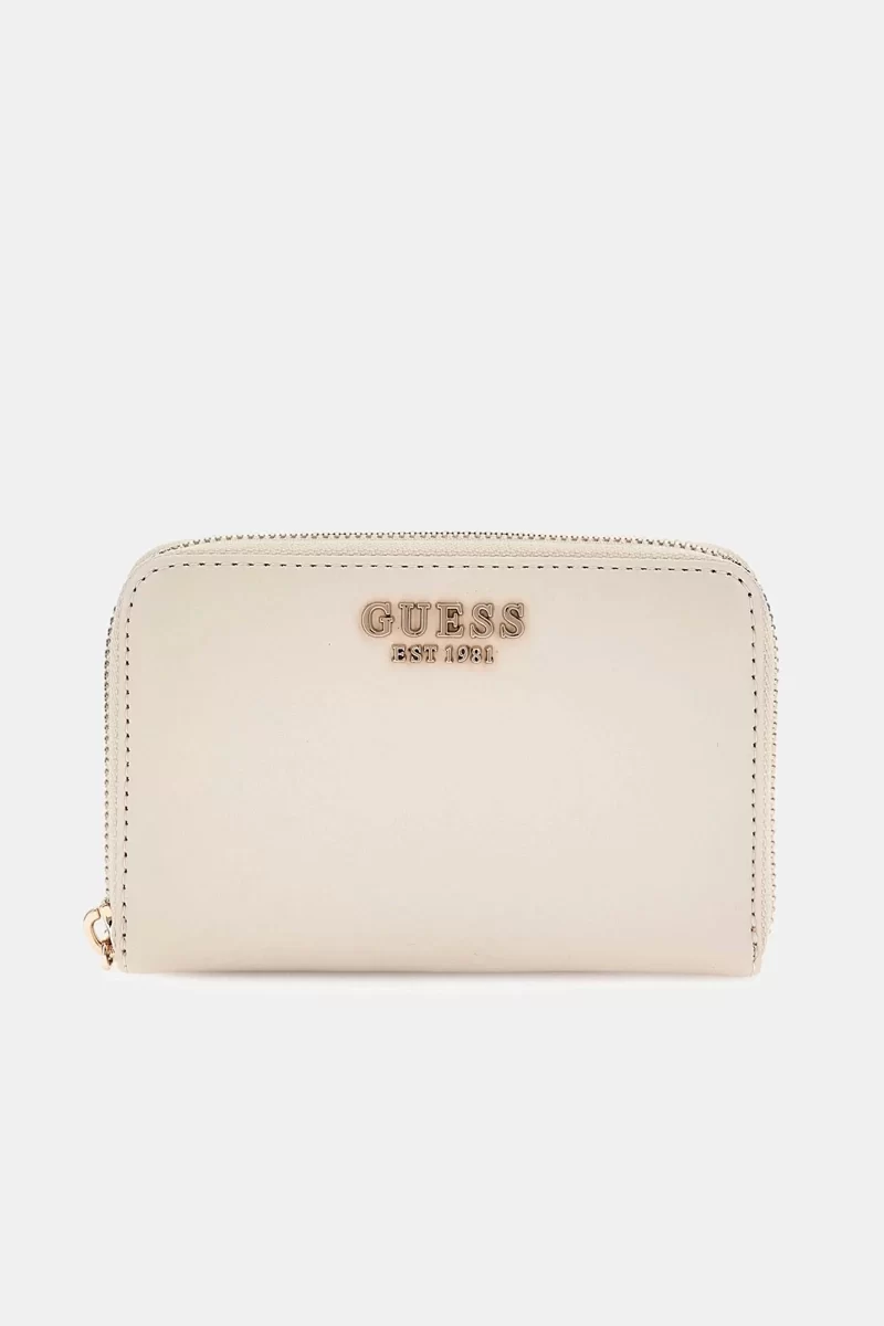 Guess Laurel Slg Medıum Zıp Around Kadın Ekru Cüzdan SWVC8500140-BON