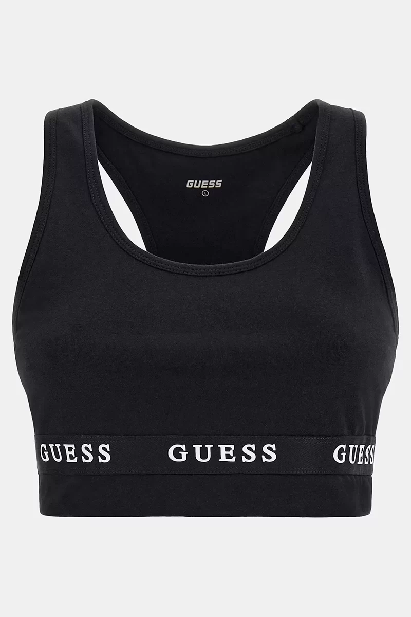 Guess Alıne Top Eco Stretch Jersey Kadın Siyah Büstiyer V2YP12KABR0-JBLK