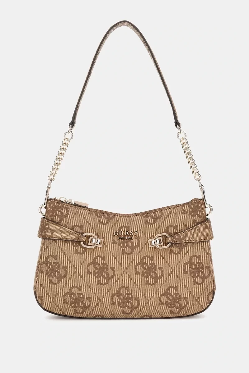 Guess Loreleı Top Zıp Shoulder Bag Kadın Kahverengi Omuz Çantası HWOS9639180-LTL