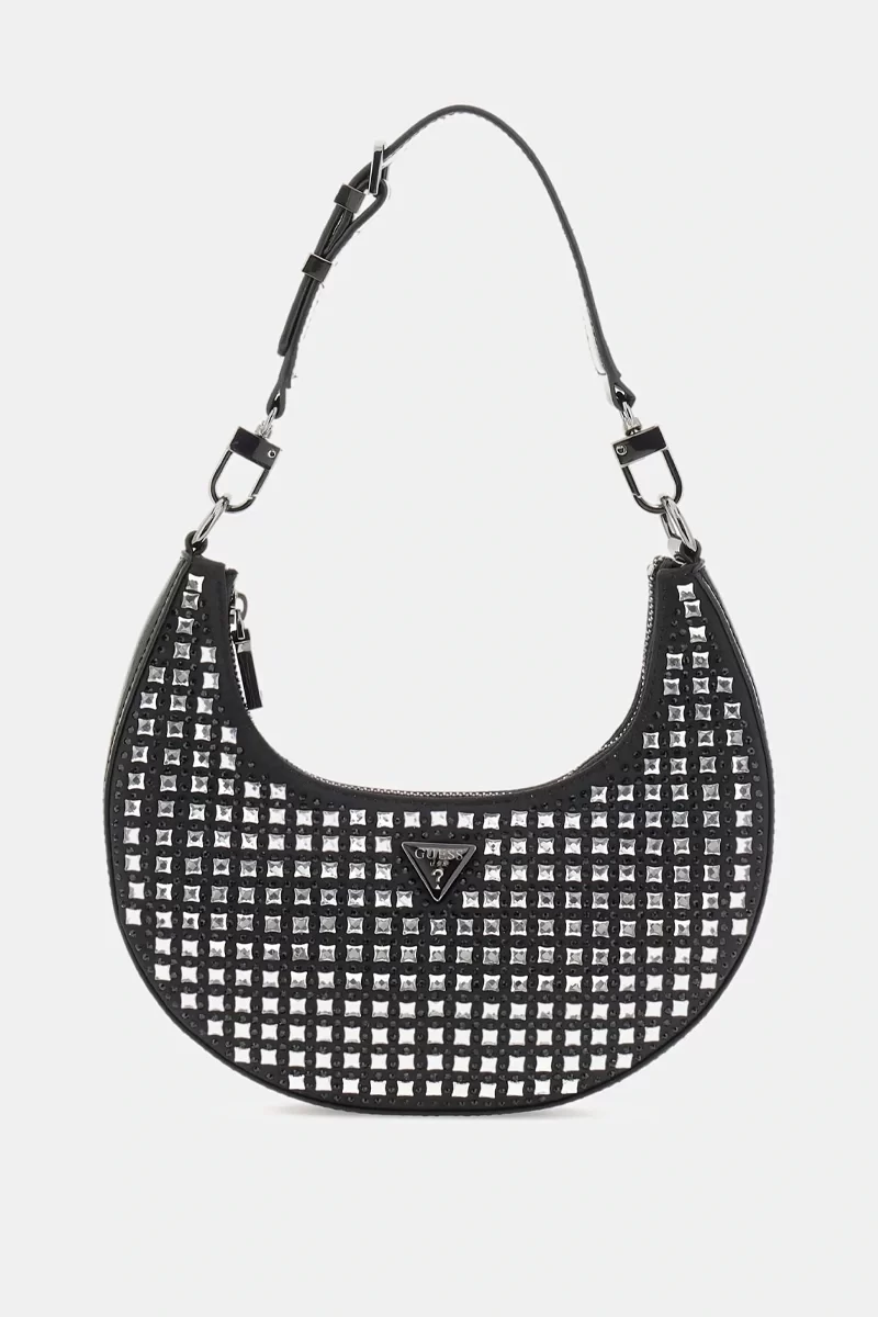Guess Lua Small Hobo Kadın Siyah Omuz Çantası HWIM9205010-BLA