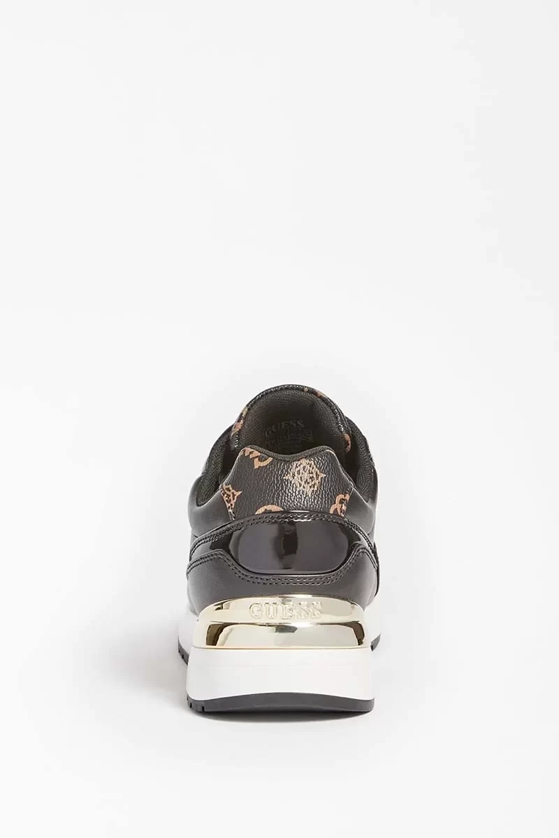 Guess Moxea/Actıve Lady/Leather Lıke Kadın Siyah Sneaker FL5MOXFAL12-BLKBR