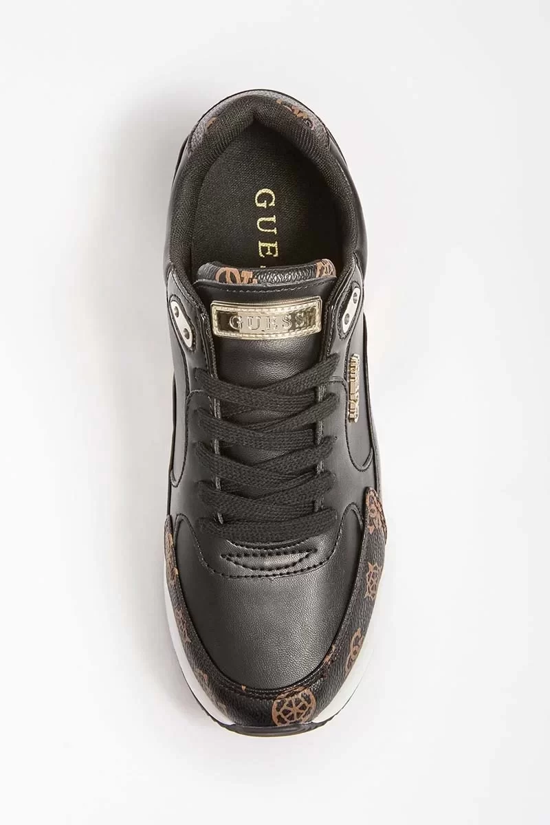 Guess Moxea/Actıve Lady/Leather Lıke Kadın Siyah Sneaker FL5MOXFAL12-BLKBR