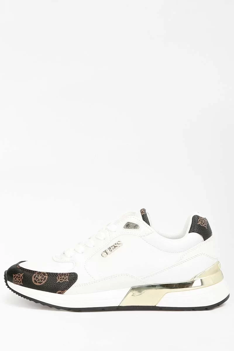 Guess Moxea/Actıve Lady/Leather Lıke Kadın Beyaz Sneaker FL5MOXFAL12-WHBR