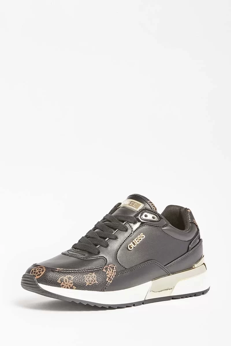 Guess Moxea/Actıve Lady/Leather Lıke Kadın Siyah Sneaker FL5MOXFAL12-BLKBR