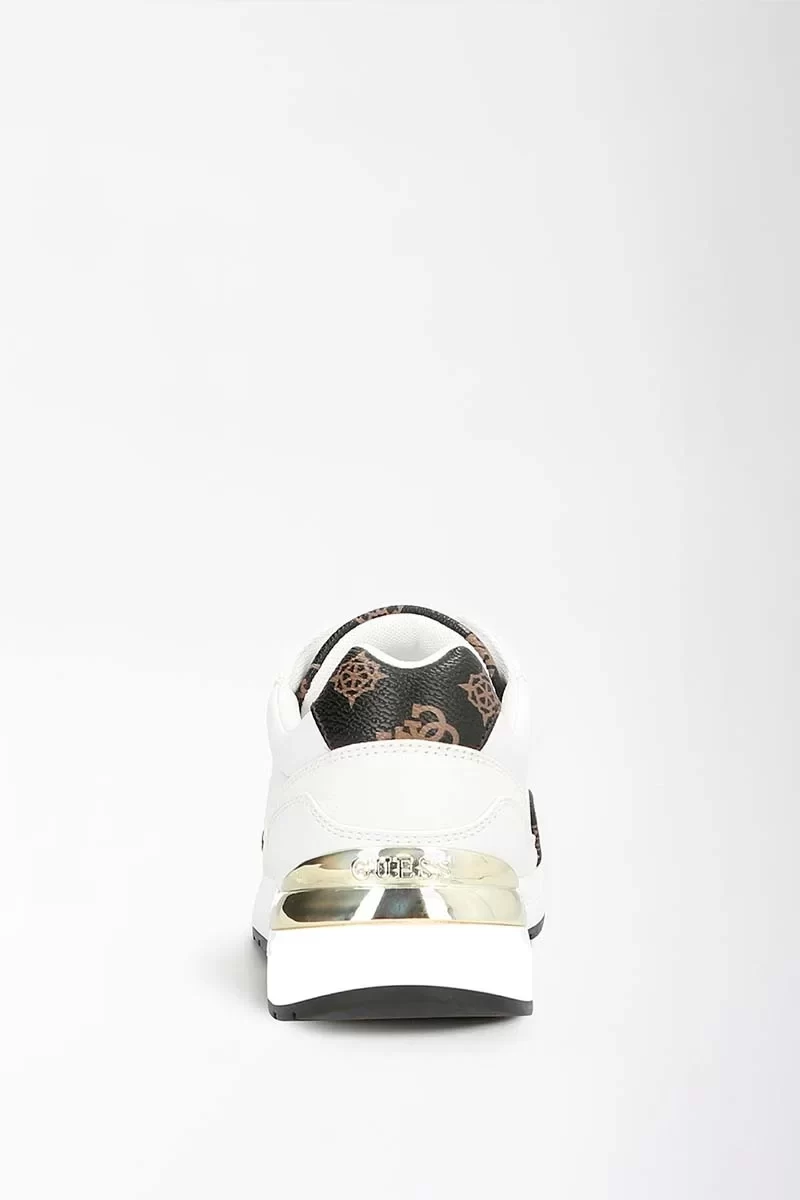 Guess Moxea/Actıve Lady/Leather Lıke Kadın Beyaz Sneaker FL5MOXFAL12-WHBR