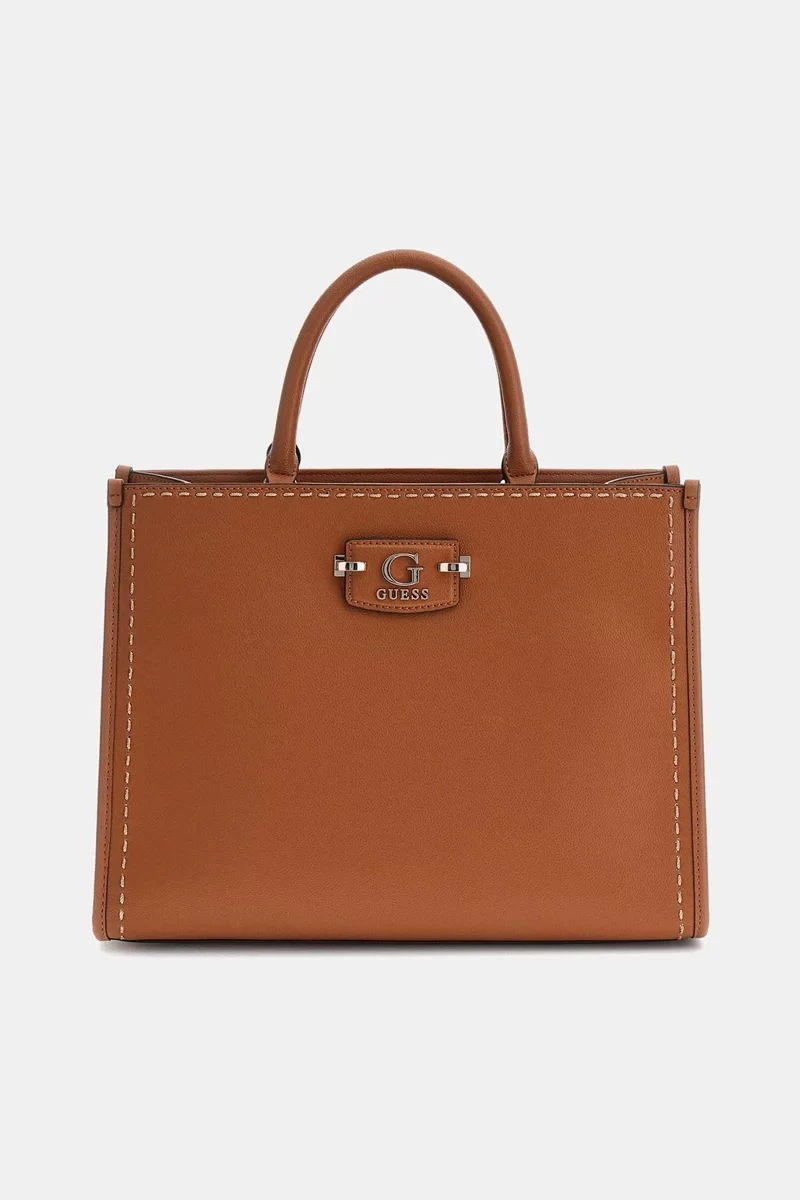 Guess Nastra 2 Comp Tote Kadın Kahverengi El Çantası HWBG9637220-CAR
