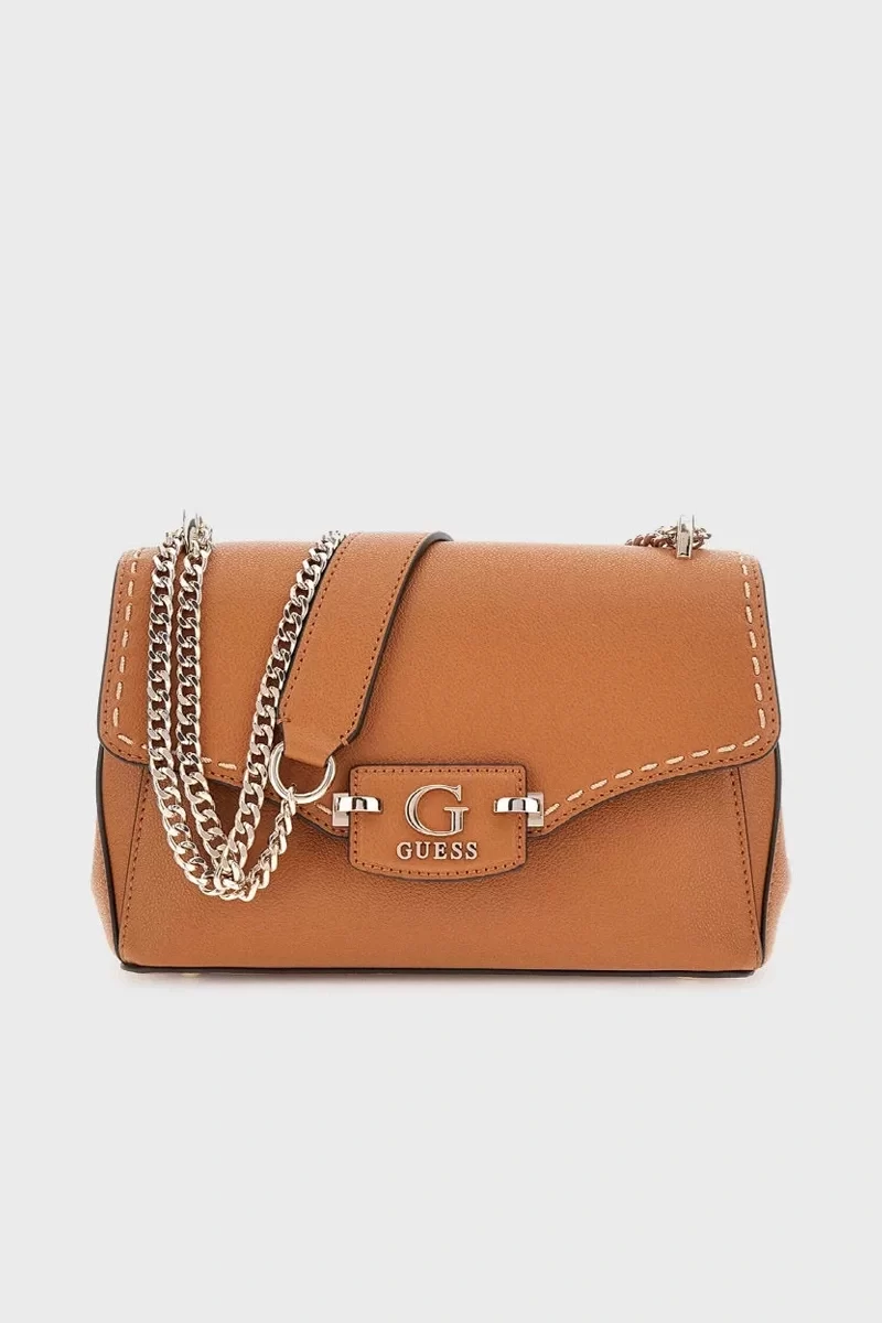 Guess Nastra Convertıble Xbody Flap Kadın Kahverengi Çapraz Çanta HWBG9637210-CAR