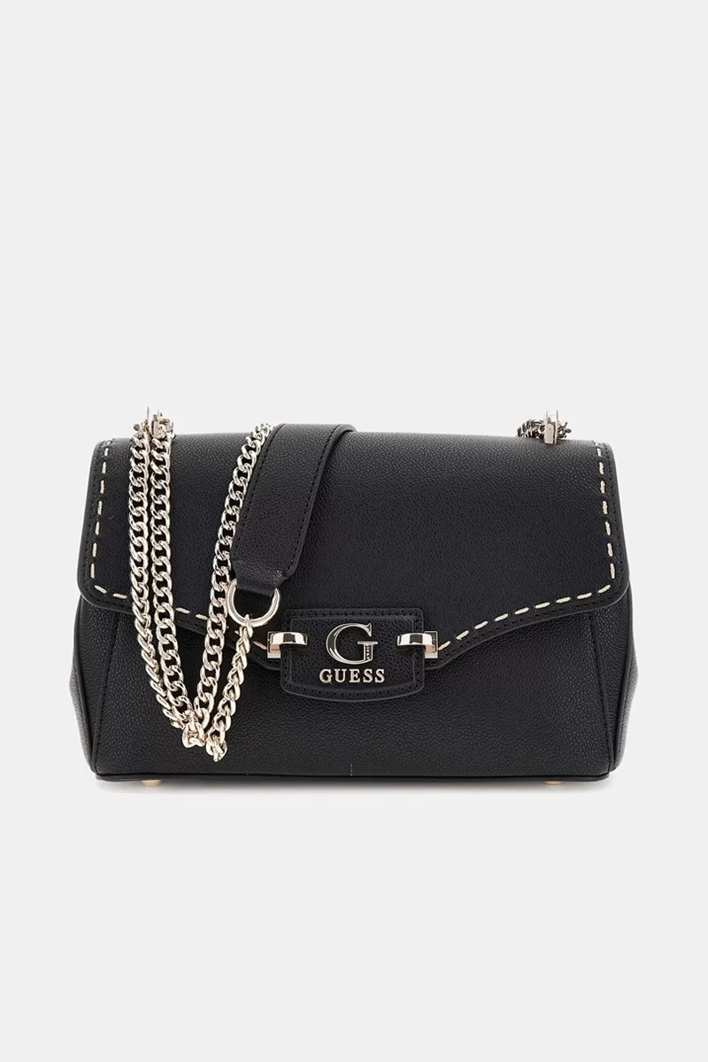 Guess Nastra Convertıble Xbody Flap Kadın Siyah Çapraz Çanta HWBG9637210-BLA